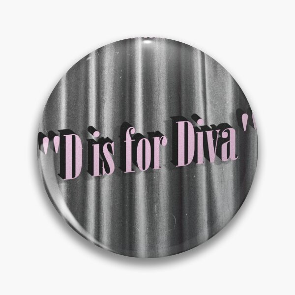 Item preview, “D is for Diva” Retro Pink Typography Design designed and sold by emma.designs.