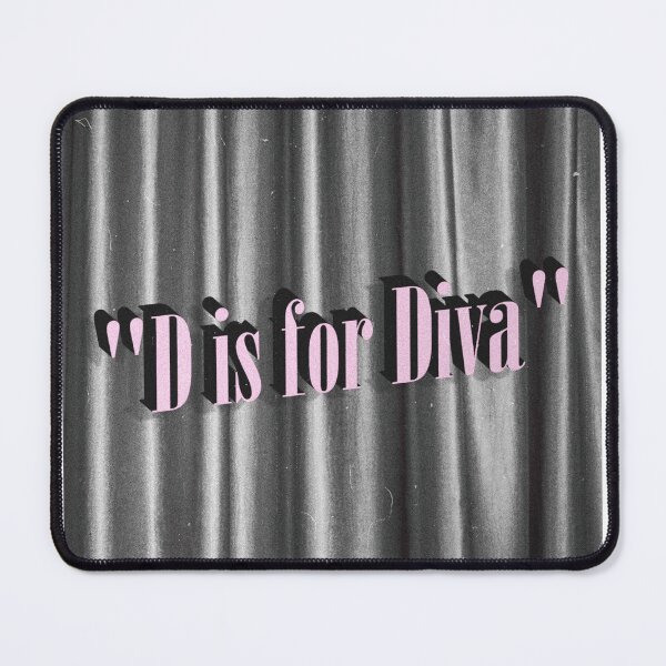 Item preview, “D is for Diva” Retro Pink Typography Design designed and sold by emma.designs.