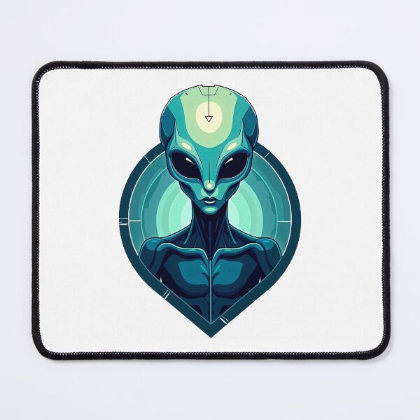 Item preview, Futuristic Blue Alien – Cyber Cosmic Being with Sci-Fi Aura designed and sold by Shop Arts & Design.