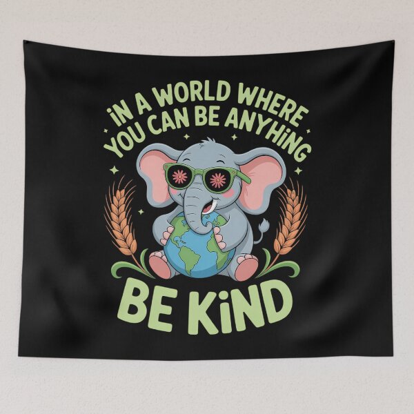 Item preview, Be Kind Elephant Earth Day Planet World Kindness Day designed and sold by TrinaEspinoza.