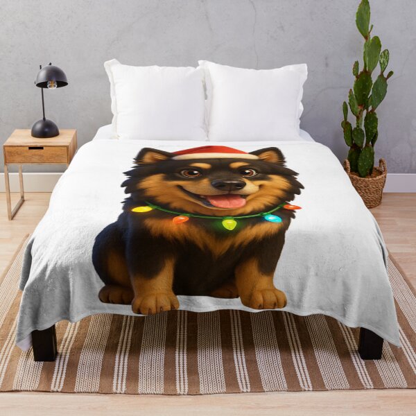 Item preview, Christmas Finnish Lapphund Dog designed and sold by Sillytoe.