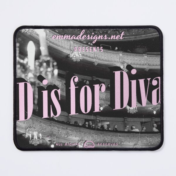 Item preview, "D is for Diva" – Vintage Glam Typography Art Print designed and sold by emma.designs.