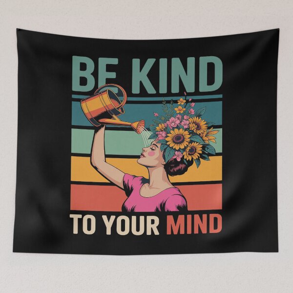 Item preview, Be Kind To Your Mind Happy Mental Health Awareness Graphic designed and sold by TrinaEspinoza.