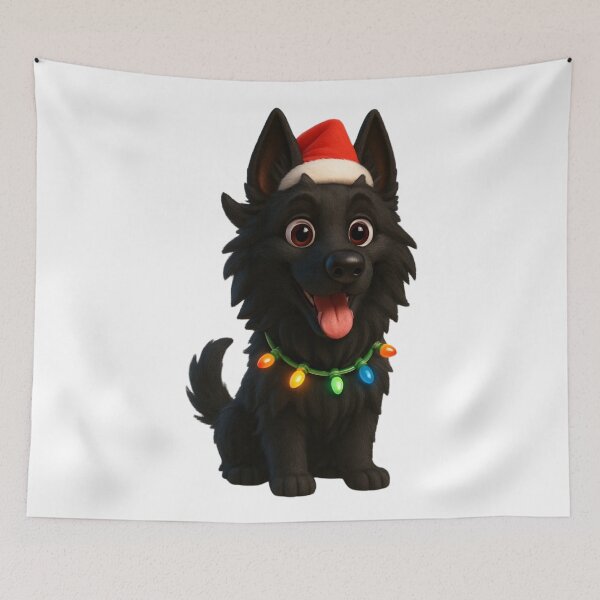 Item preview, Christmas Groenendael Dog designed and sold by Sillytoe.