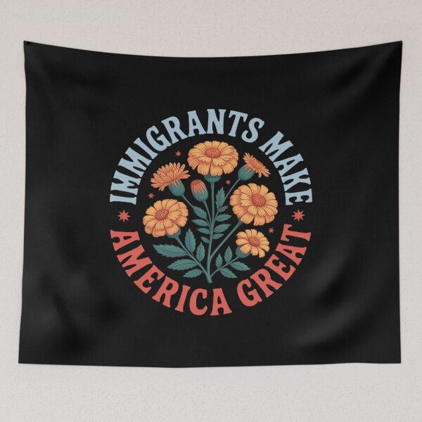 Item preview, Immigrants Make America Great Floral designed and sold by marcusry.