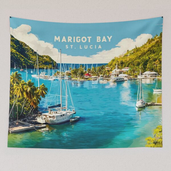 Item preview, Marigot Bay St Lucia Western Coast Travel Art designed and sold by scicilysimonee.