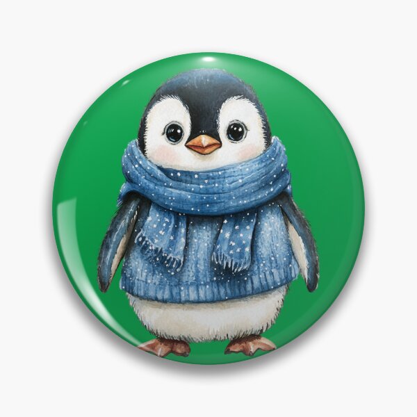 Item preview, Cute Winter Penguin with Blue Sweater designed and sold by NotasCreativa.