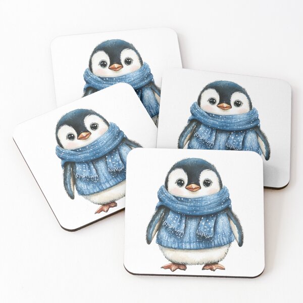 Item preview, Cute Winter Penguin with Blue Sweater designed and sold by NotasCreativa.