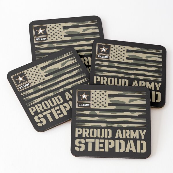 Item preview, Proud Army Stepdad Camo American Flag Veteran Gift designed and sold by MuteElevent.