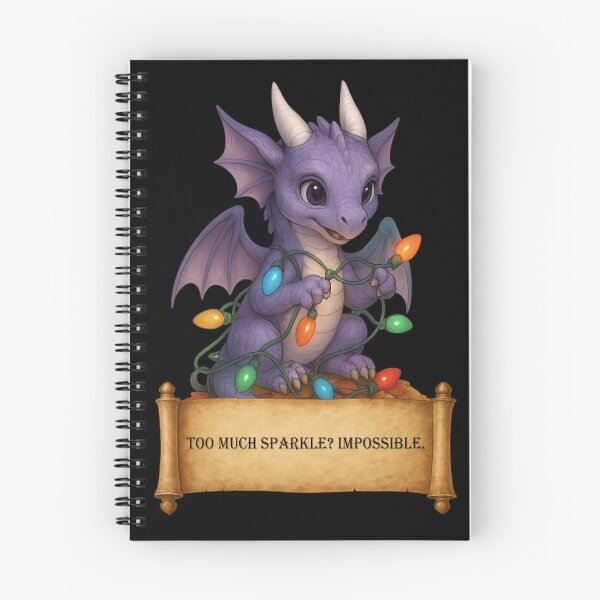 Item preview, Too Much Sparkle? Impossible – Cute Baby Dragon Christmas Lights Art designed and sold by Hatchling Hollow.