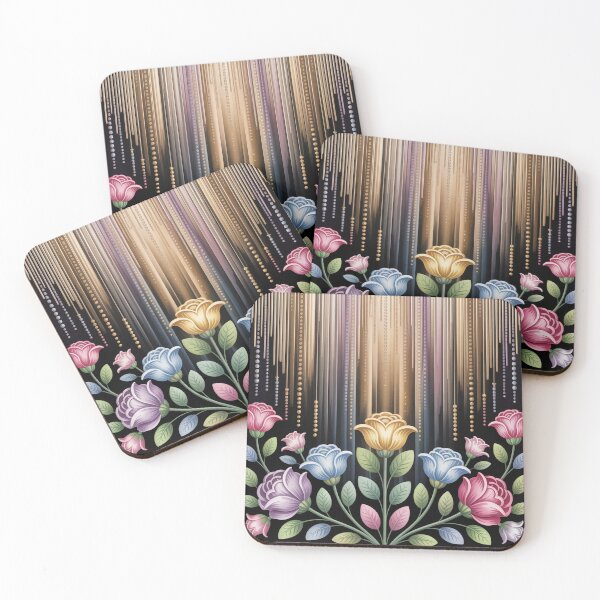 Item preview, Folk Art Floral with Pretty Bead-Like Pattern designed and sold by Greenbaby.