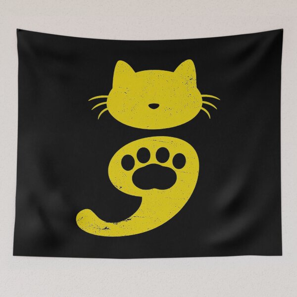Item preview, Cat Semicolon Depression Awareness designed and sold by papertaless.