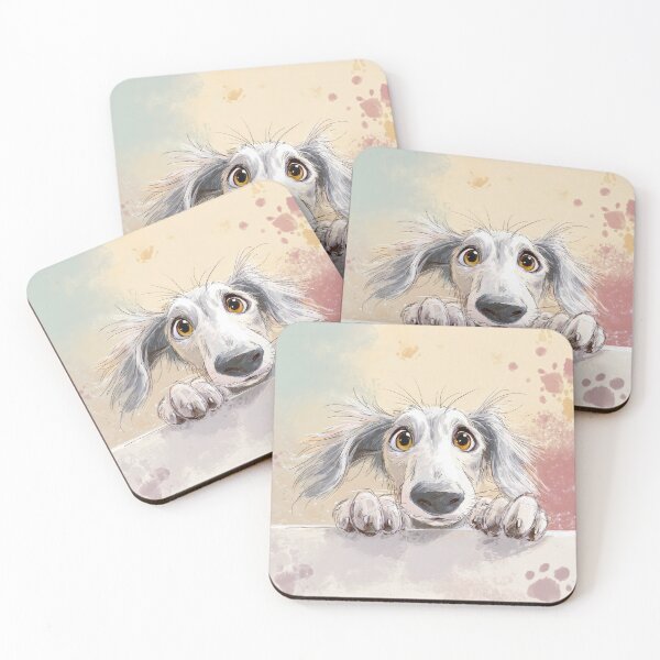 Item preview, Saluki Peeking over Wall 01 designed and sold by Elisabeth Lucas.