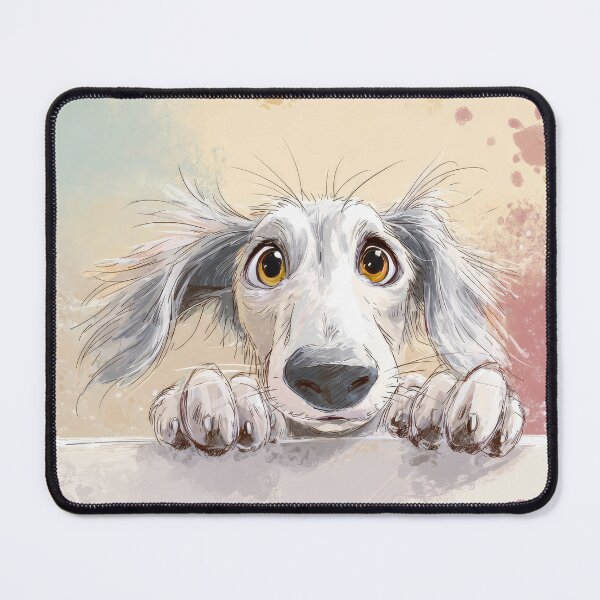 Item preview, Saluki Peeking over Wall 01 designed and sold by Elisabeth Lucas.