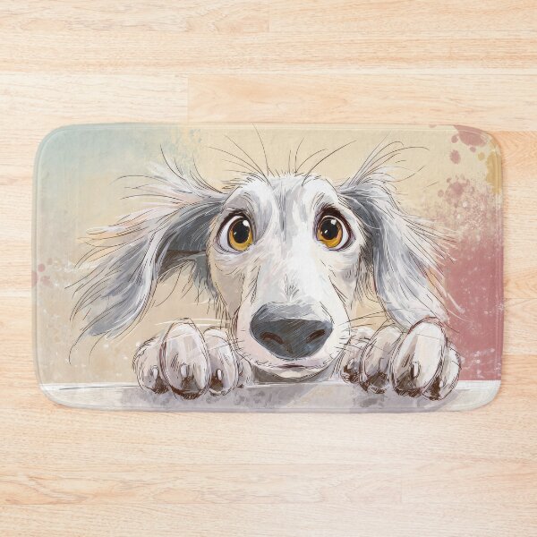Item preview, Saluki Peeking over Wall 01 designed and sold by Elisabeth Lucas.