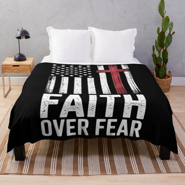 Item preview, Christian Faith Over Fear US USA American Flag Religious designed and sold by papertaless.