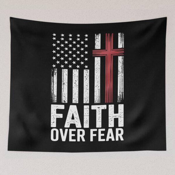 Item preview, Christian Faith Over Fear US USA American Flag Religious  designed and sold by papertaless.