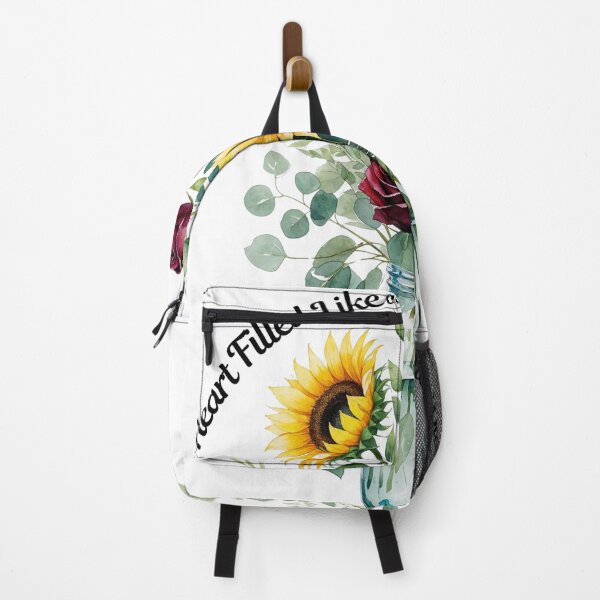 Item preview, A Heart Filled Like a Jar of Summer Blooms – Watercolour Roses and Sunflower Art designed and sold by NoviaRobert.