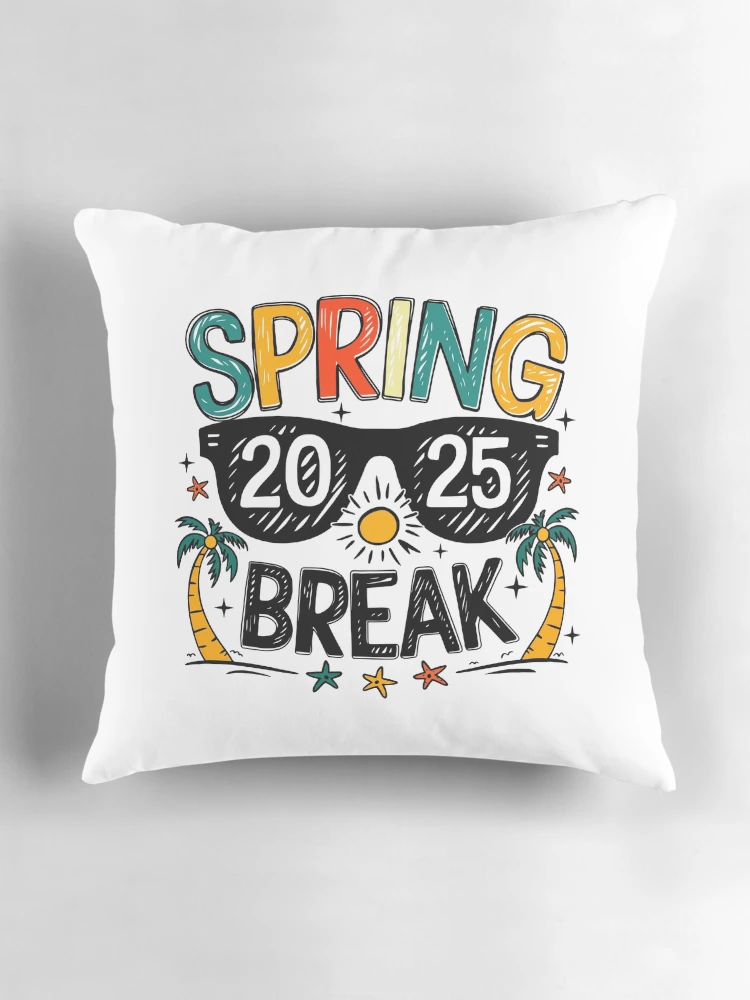 Thumbnail 3 of 4, Pillow, Spring Break 2025 designed and sold by RoderickStout.