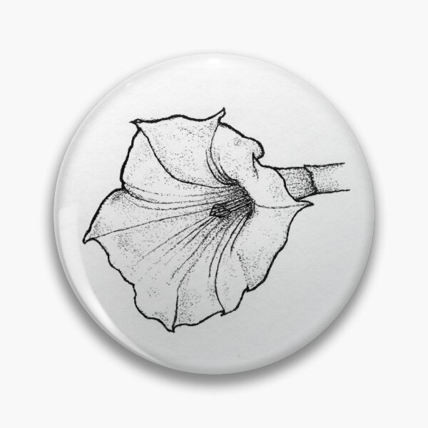 Item preview, Datura Moonflower Toxic Stipple Ink Art designed and sold by wbhny.