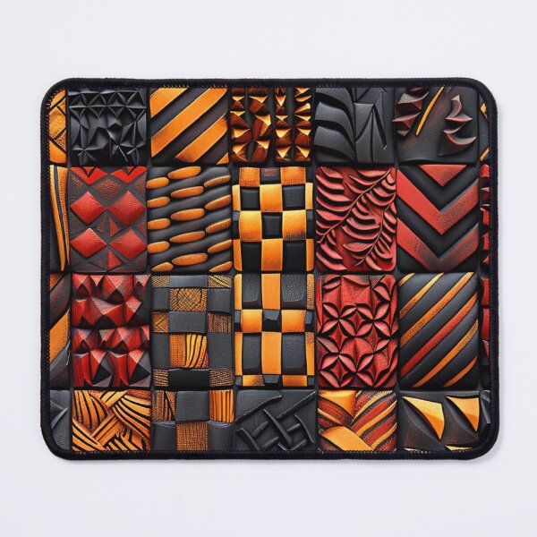 Item preview, African-Inspired Red, Yellow, And Black Designs Pattern designed and sold by DEC02.
