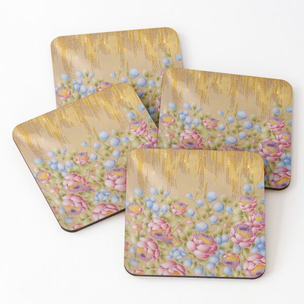 Item preview, Floral Art with Pretty Bead-Like Pattern designed and sold by Greenbaby.