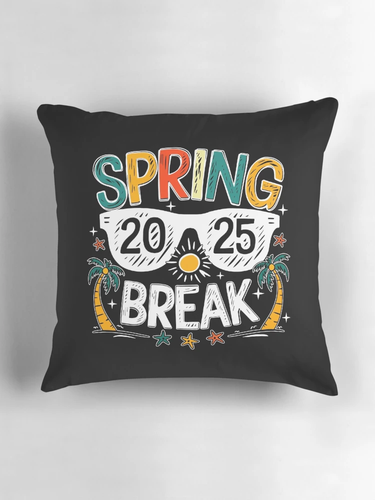 Thumbnail 3 of 4, Pillow, Spring Break 2025 designed and sold by RoderickStout.