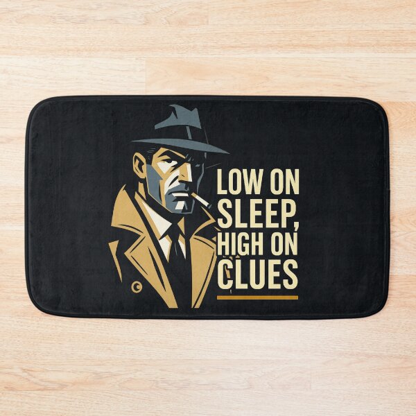 Item preview, Low on Sleep, High on Clues — Noir Detective Tee designed and sold by Sanctum Icons.