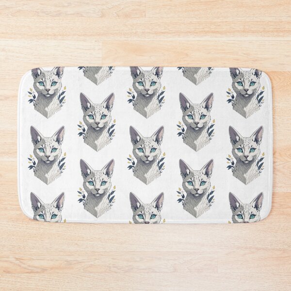Item preview, Wild White Cat - Geometric Savannah Cat designed and sold by aylastyle.