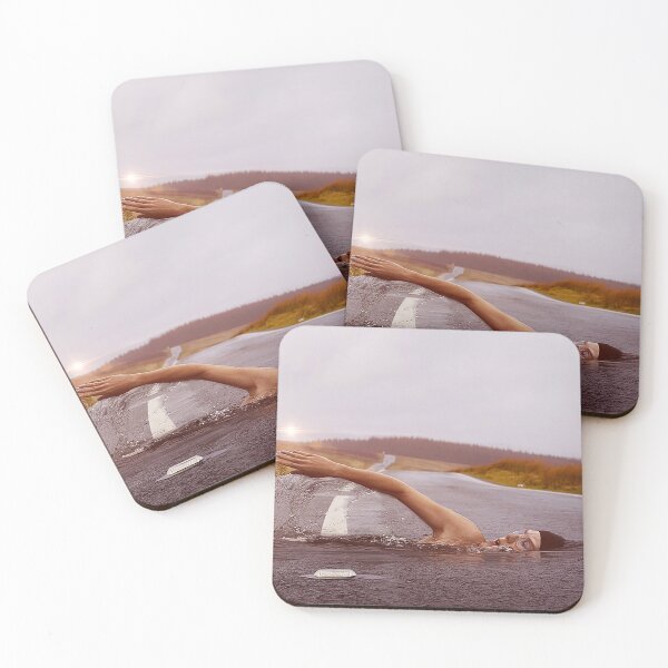 Item preview, AI generated image, swimming in a road. designed and sold by claireseyeview.