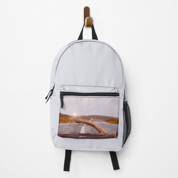Item preview, AI generated image, swimming in a road. designed and sold by claireseyeview.