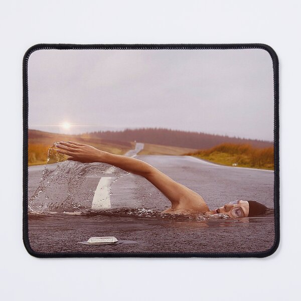 Item preview, AI generated image, swimming in a road. designed and sold by claireseyeview.
