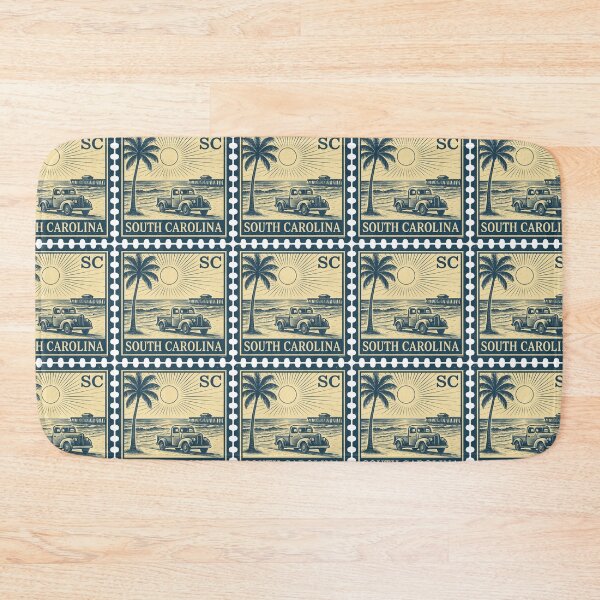 Item preview, South Carolina Vintage Stamp Design - Low Tide & Longbeds designed and sold by Automotive Art by Greg.