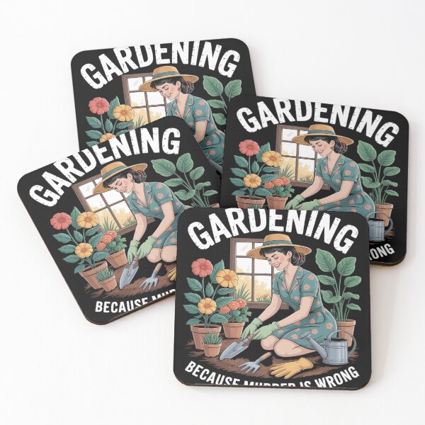 Item preview, Gardening Because Murder is Wrong Funny Gardening designed and sold by ToggleBet.