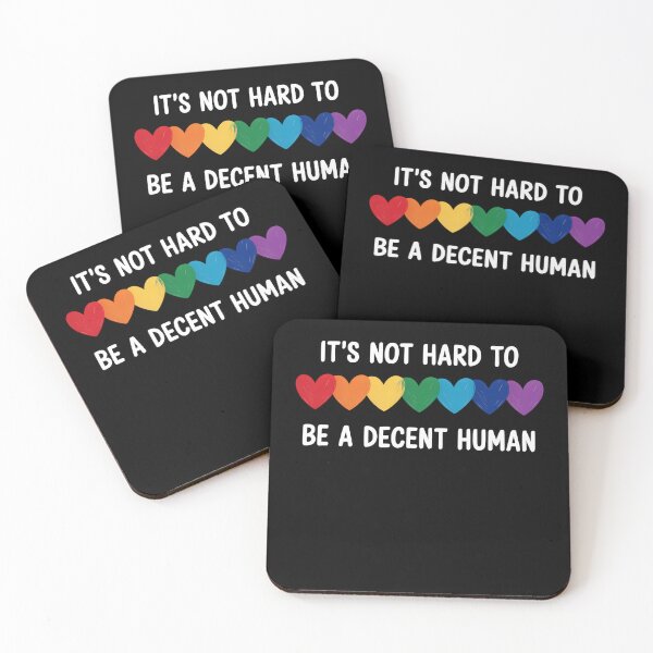 Item preview, It’s Not Hard to Be a Decent Human Comfort Colors, Human Rights, LGBT Heart designed and sold by Formatage.