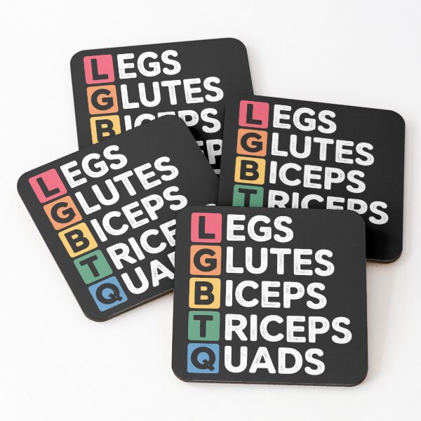 Item preview, Lat's Glutes Biceps Triceps Quads LGBTQ, Gay Gym Fitness, LGBTQ Pride Month designed and sold by Formatage.