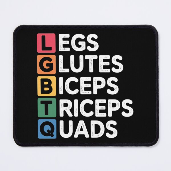 Item preview, Lat's Glutes Biceps Triceps Quads LGBTQ, Gay Gym Fitness, LGBTQ Pride Month designed and sold by Formatage.