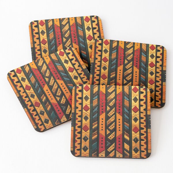 Item preview, African-Style Yellow, Red, And Black Geometric Pattern designed and sold by DEC02.