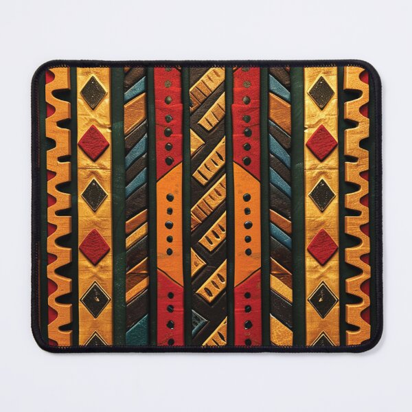 Item preview, African-Style Yellow, Red, And Black Geometric Pattern designed and sold by DEC02.