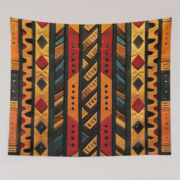 Item preview, African-Style Yellow, Red, And Black Geometric Pattern designed and sold by DEC02.