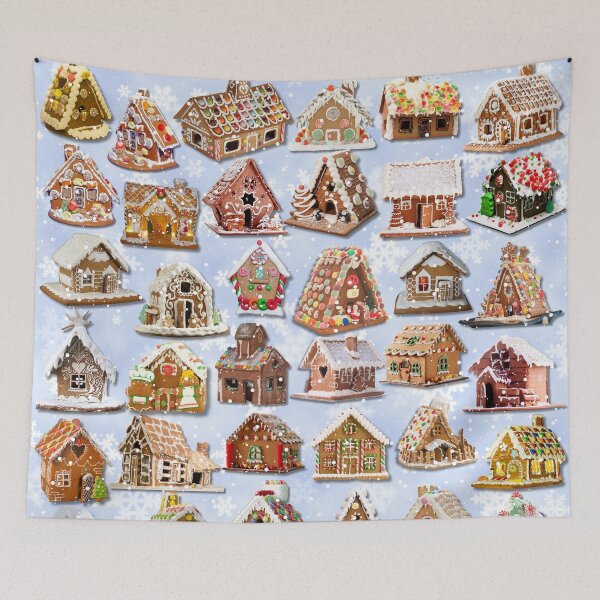 Item preview, Gingerbread Houses Pattern designed and sold by DigitalShoppeIL.