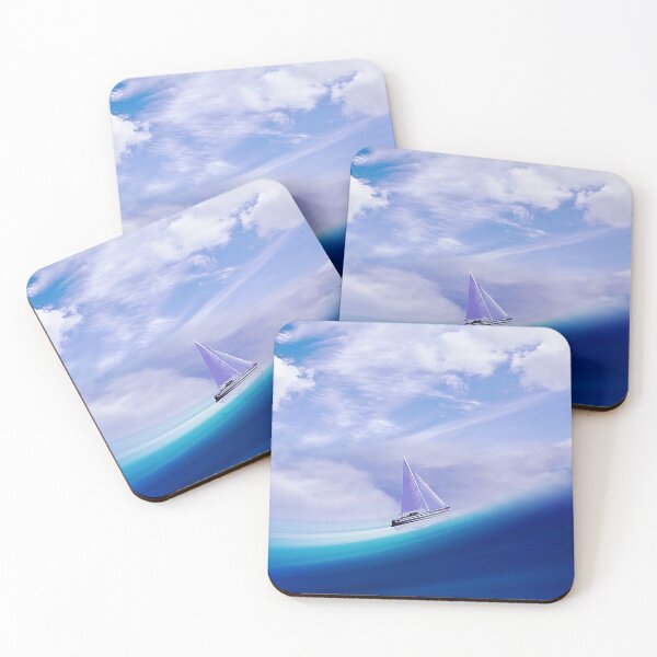 Item preview, AI generated yacht on a blue wave. designed and sold by claireseyeview.