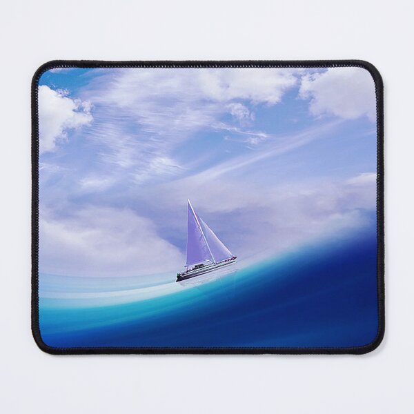 Item preview, AI generated yacht on a blue wave. designed and sold by claireseyeview.