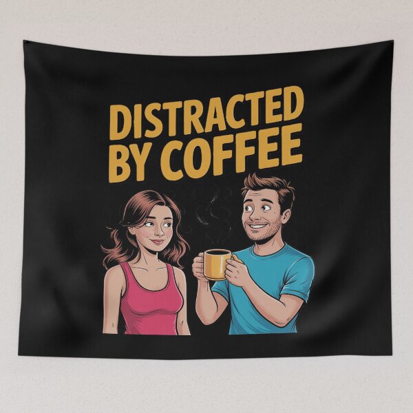 Item preview, Distracted by Coffee Meme – Funny Coffee Lover designed and sold by khorbiasieno.