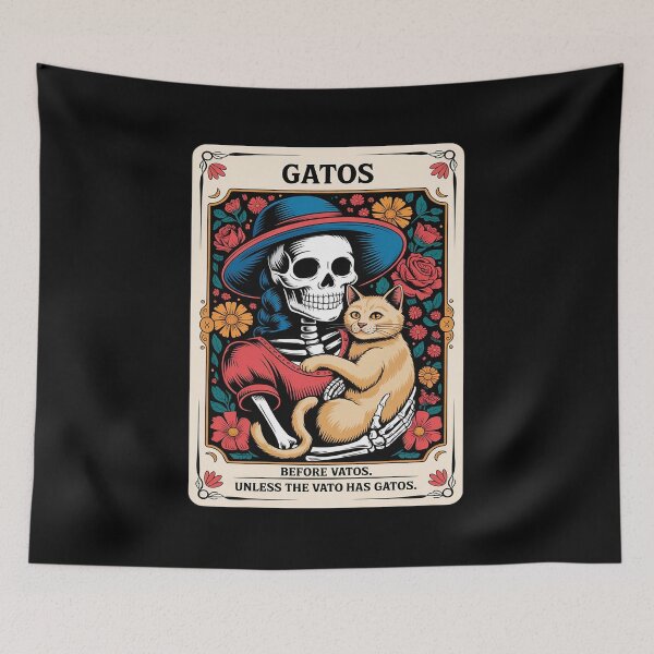 Item preview, Gatos Before Vatos Unless The Vato Has Gatos Tarot Card designed and sold by SnackPAC.