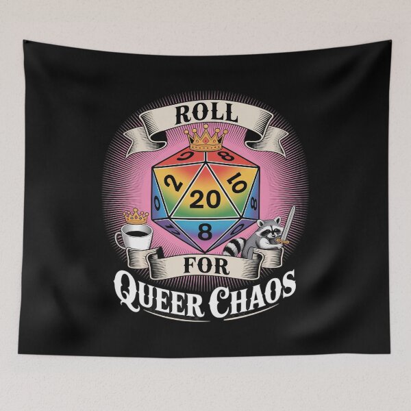 Item preview, Gay Pride d-20 Dice Game Wizard RPG Gamer Roll Queer designed and sold by SnackPAC.
