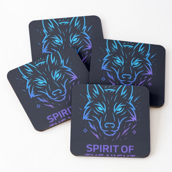 Item preview, Spirit of the Night – Neon Wolf Cyberpunk Design designed and sold by johnExpress02.