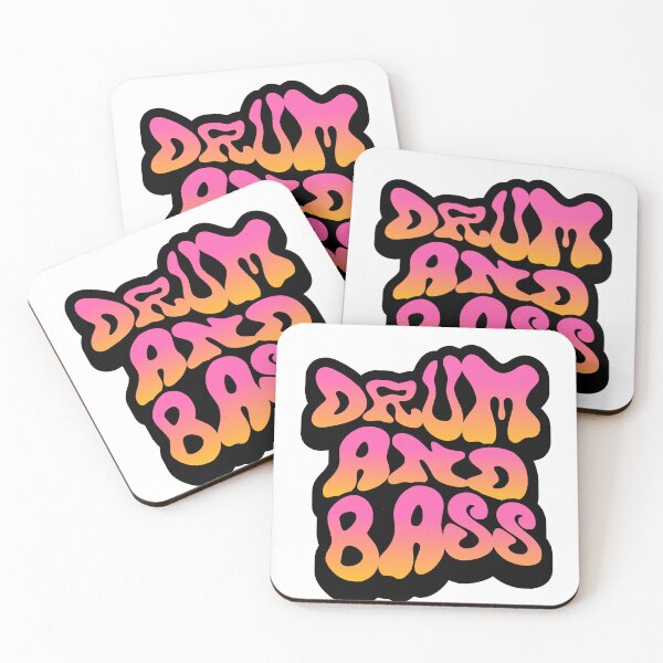 Item preview, DRUM AND BASS  - DNB Wobbly 60s Font (Black) designed and sold by Discothreadz.