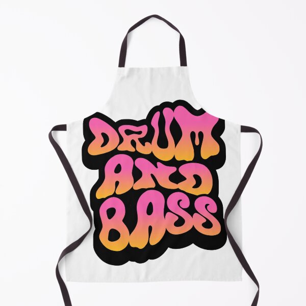 Item preview, DRUM AND BASS  - DNB Wobbly 60s Font (Black) designed and sold by Discothreadz.