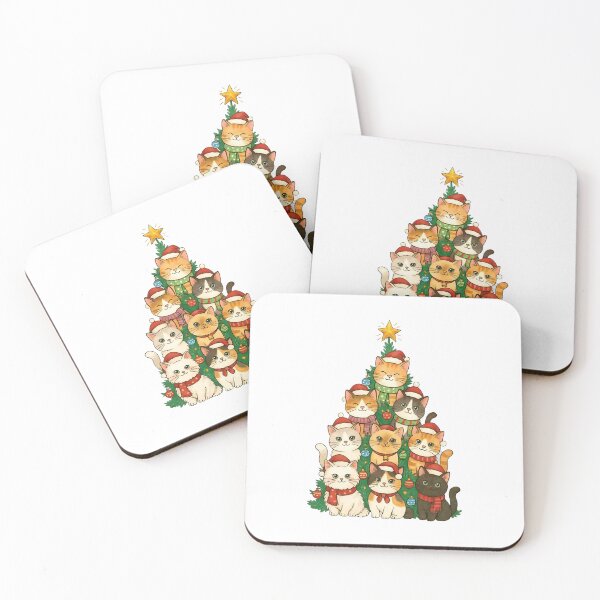 Item preview, Cat Christmas Tree Christmas Cat Family Cute Christmas Animal designed and sold by bethanyrodgers6.